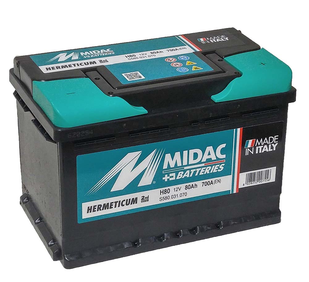 Автомобільний акумулятор MIDAC HERMETICUM 6СТ-80